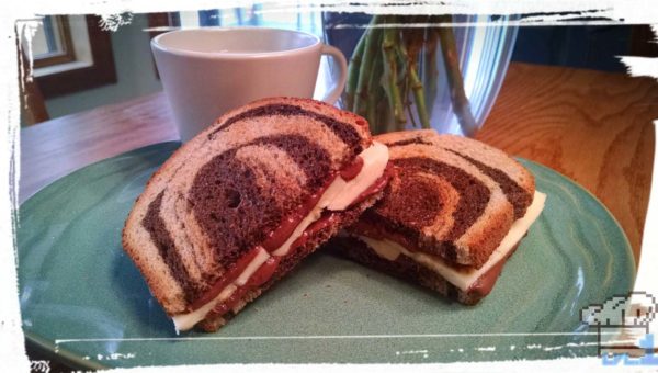 A Skip Sandwich from the Earthbound game series, made with a chocolate, coffee, hazelnut spread.