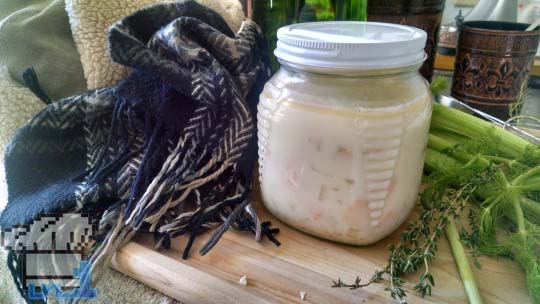 Finished salmon Simple Soup recipe from the Legend of Zelda Twilight Princess game series.