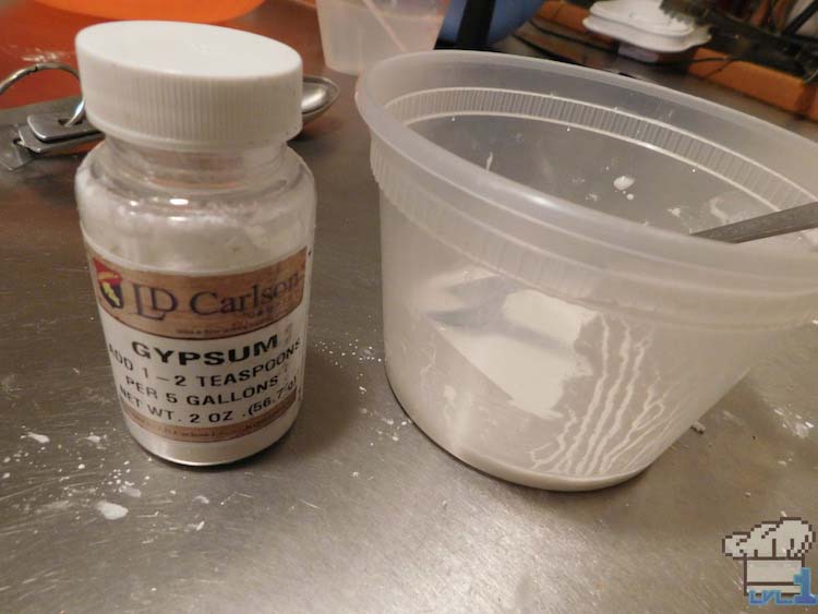 A bottle of gypsum powder to use in the Strawberry Tofu recipe from the Earthbound and Mother 3 game series.