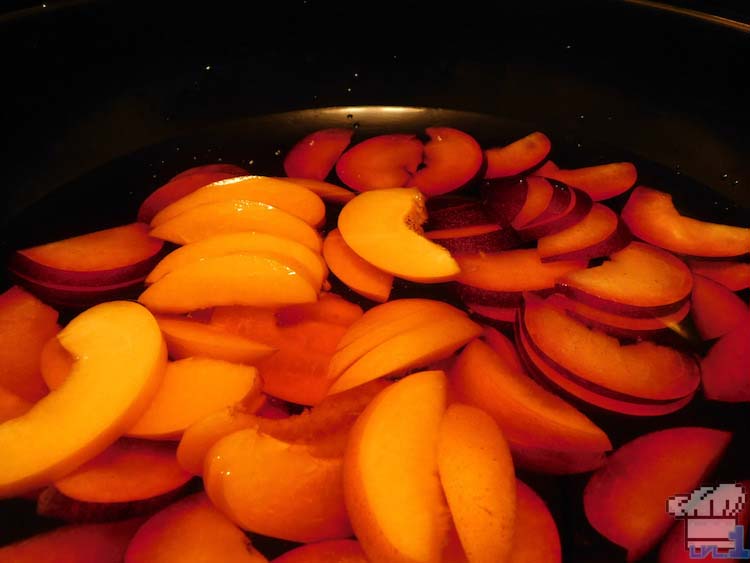 Marinating sliced fruit for the Spicy Elixir from the Legend of Zelda Breath of the Wild game series.