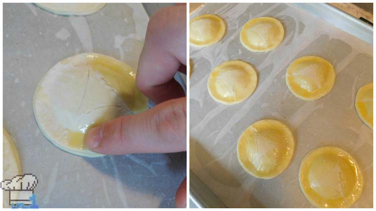 Egg wash the Lumiose Galette each around the design that you have carved into the top, before baking them in the oven.