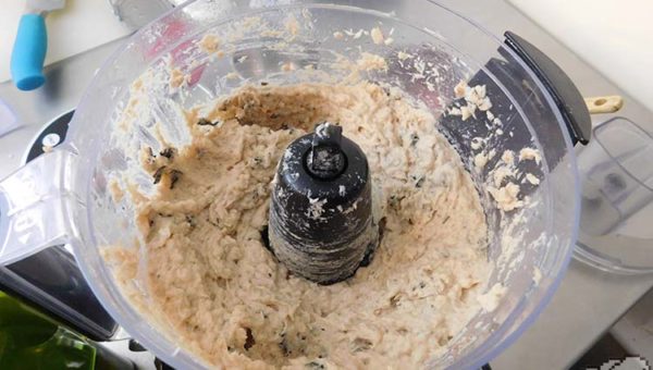 Bonito Bitz has been blended into a pate in the food processor for a smooth texture.