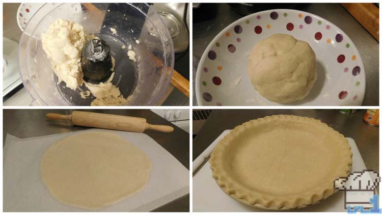 Making the pie crust dough for the freight car cheesecake recipe from the Legend of Zelda Spirit Tracks game series.