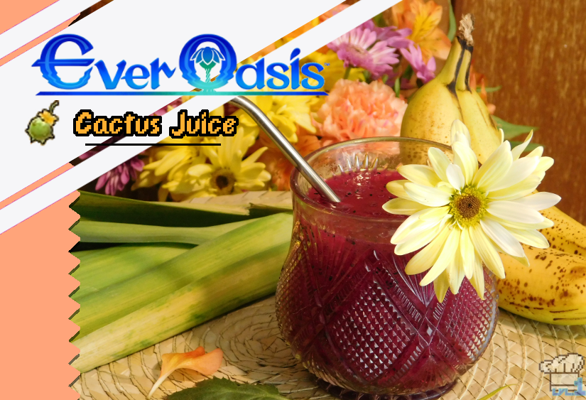 Finished recipe of the Cactus Juice from the Ever Oasis video game.