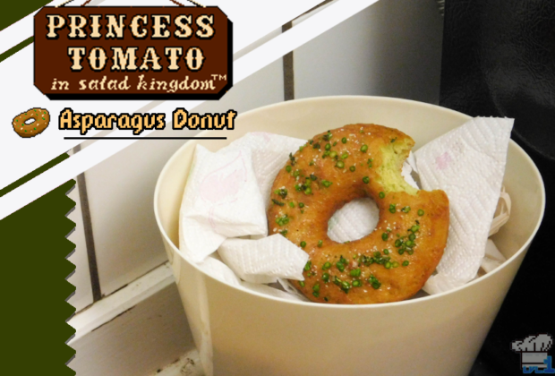 Finished recipe for the asparagus donut from the Princess Tomato in the Salad Kingdom video game