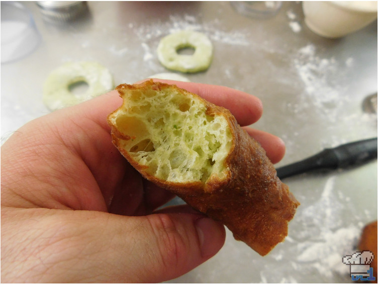 taking a bite of the asparagus donut from the Princess Tomato in the Salad Kingdom video game