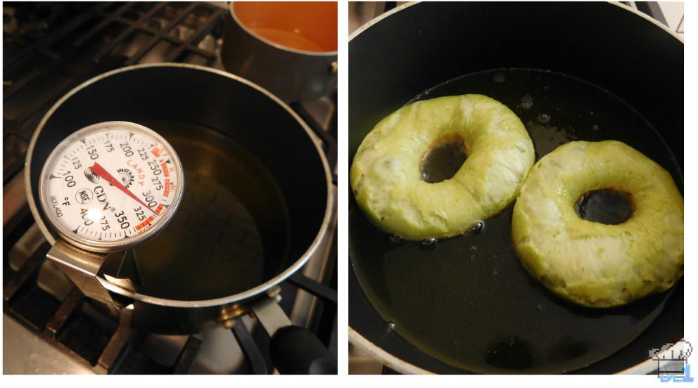 heating up the oil to fry the asparagus donuts from the princess tomato in the salad kingdom video game