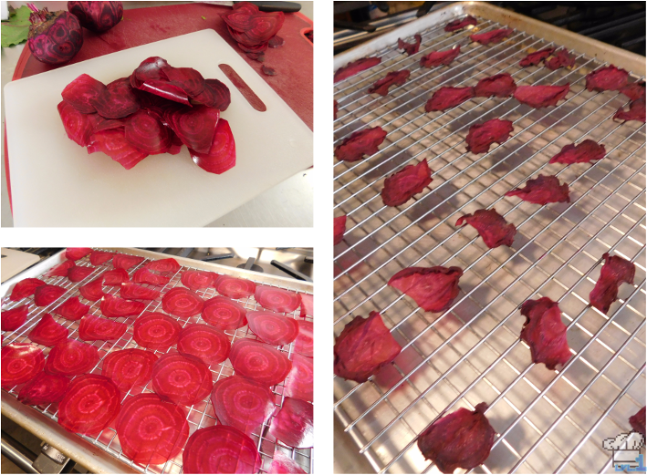 Drying out the beet chips for the Hi Lagaar Coffee from the Etrian Odyssey 2 Untold video game