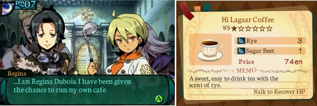 Cafe screenshots from the Etrian Odyssey 2 Untold video game