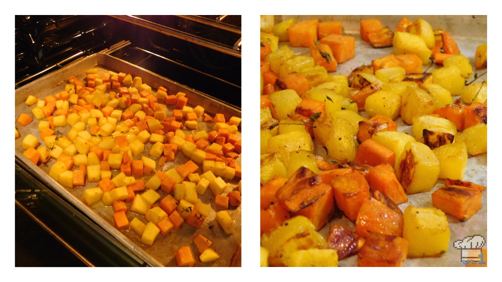 A look at the roasted veggies for the Autumn's Bounty recipe from the Stardew Valley video game