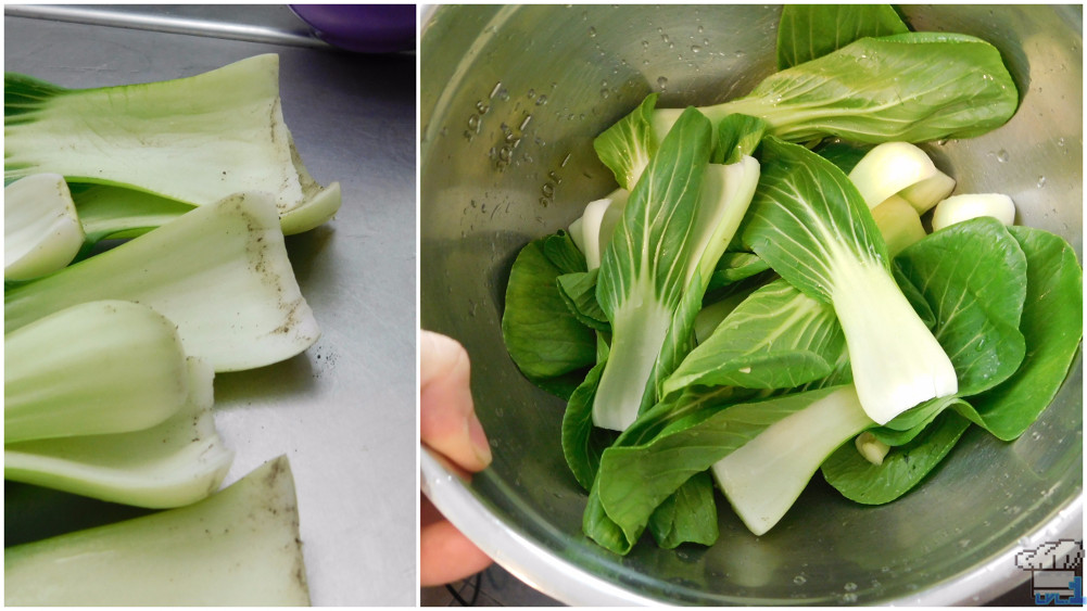 Washing the bok choy for the super meal recipe from the stardew valley video game