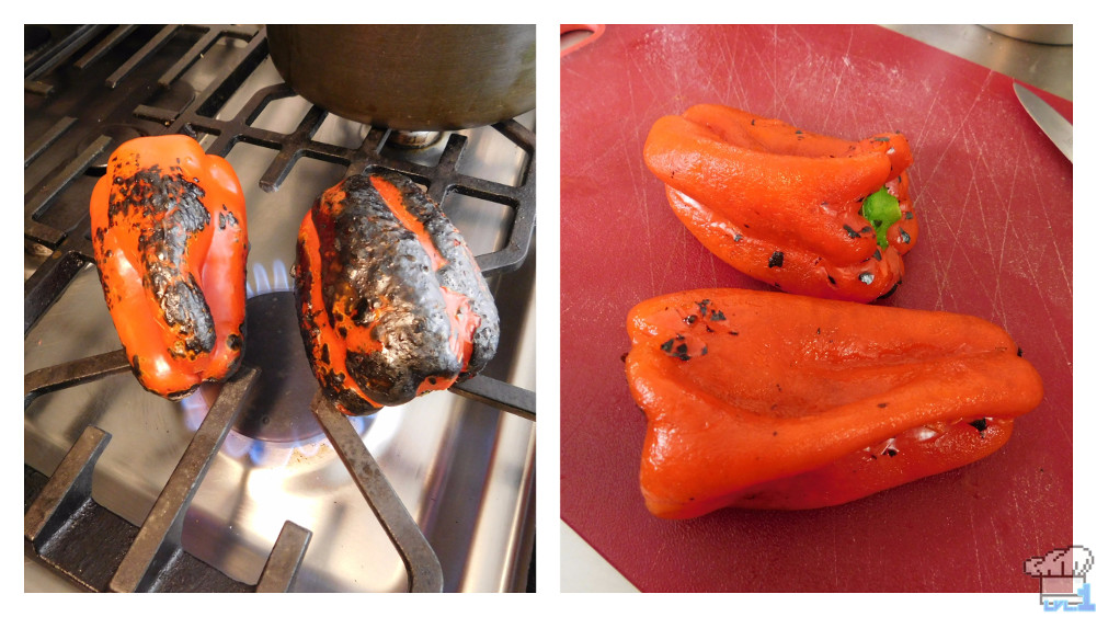 fire roasting the peppers for the lava soup recipe from the legend of zelda: oracle of seasons video game