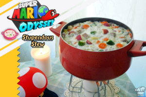 Completed recipe for the stupendous stew from the Super Mario Odyssey video game